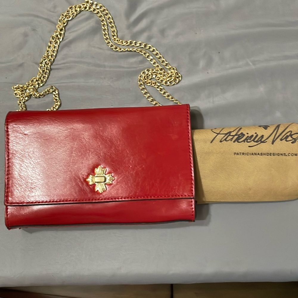 Red new Patricia Nash crossbody purse
